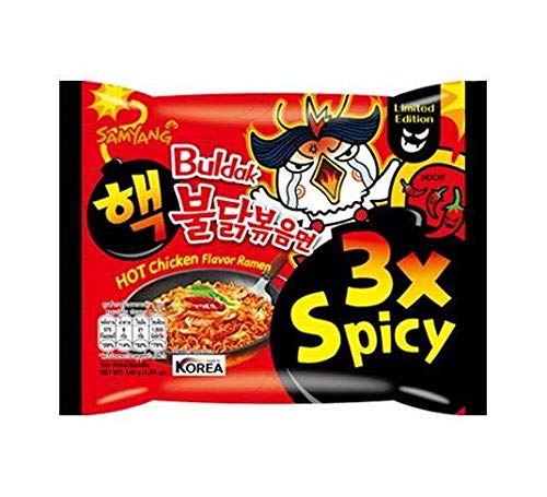 SAMYANG Buldak Hot Chicken Flavor Ramen Noodles- 3X SPICY 140g-Pack of 2