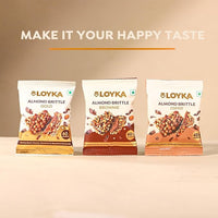 Thumbnail for Loyka Almond Brittle Assorted Choco Box - 8 pcs 116gm | Premium Chocolate Gift Hamper | Choco & Nut Dryfruit Delicacy | Roasted California Almonds (40%), Dark Choco & Salted Caramel |