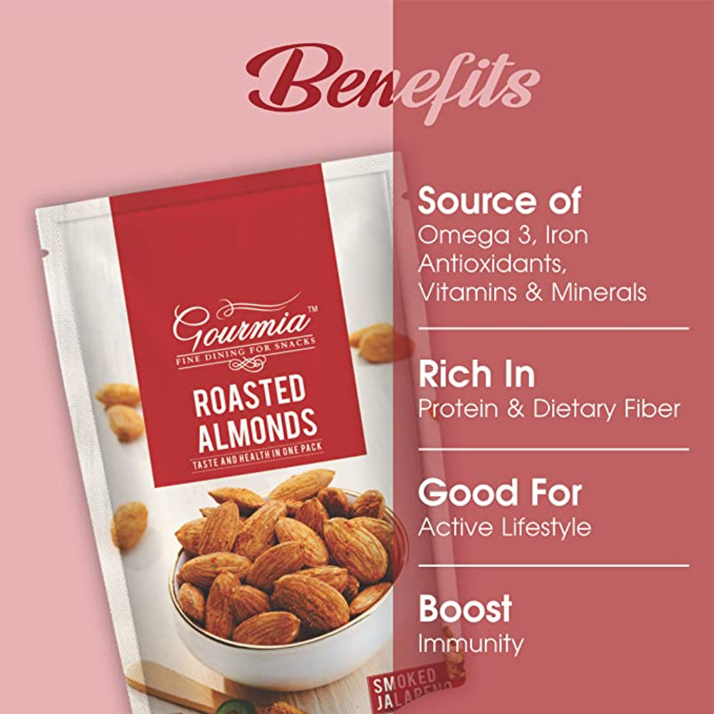 GOURMIA-Almonds Smoked Jalapenos-200g