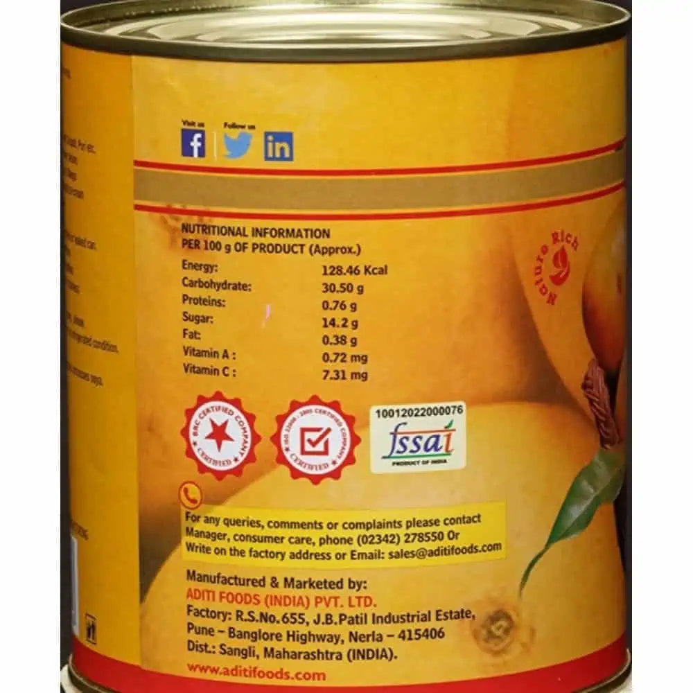 ADITI-Alphonso Mango Pulp-850g