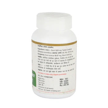 Ashwagandha Tablets for Prevent Diseases and Improves Immunity 60 Tabs