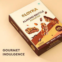 Thumbnail for Loyka Almond Brittle Assorted Choco Box - 14 Pcs | Premium Chocolate Gift Hamper | Choco & Nut Dryfruit Delicacy | Roasted California Almonds (40%), Dark Choco & Salted Caramel | Any-time snack