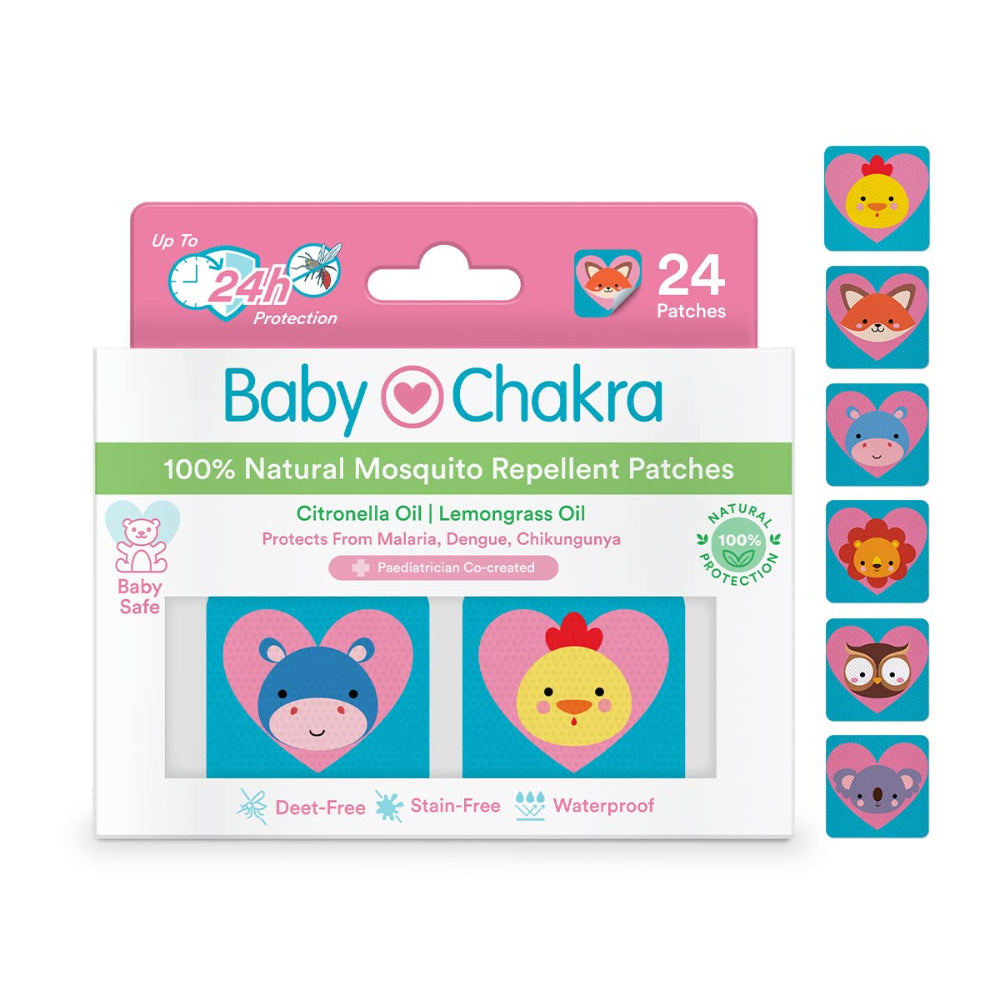 BABYCHAKRA-100% Natural Mosquito Repellent Patches- for babies-24 Patches