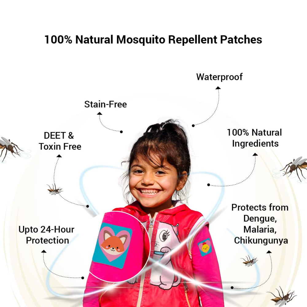 BABYCHAKRA-100% Natural Mosquito Repellent Patches- for babies-24 Patches