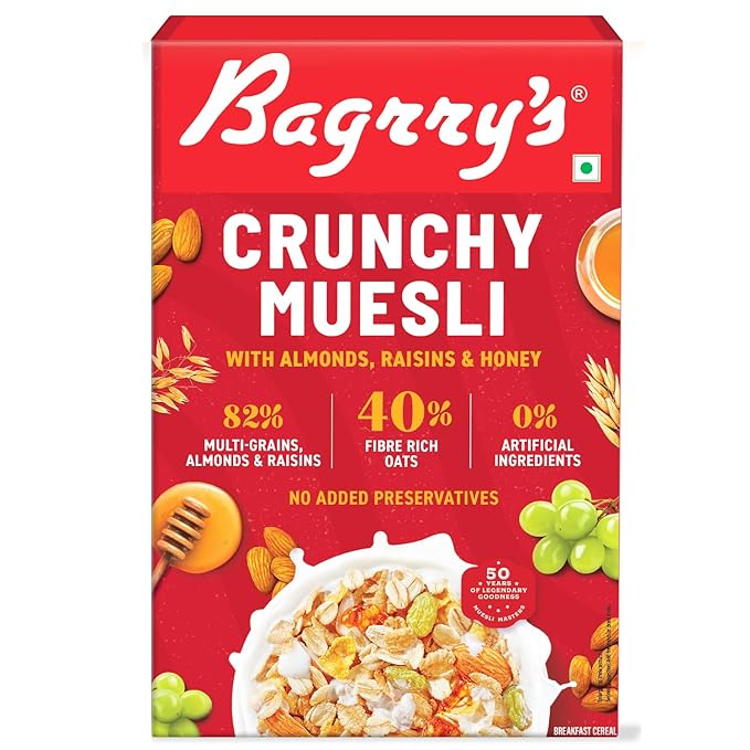 Bagrry's - Crunchy Muesli 500gm Box | All Natural Muesli