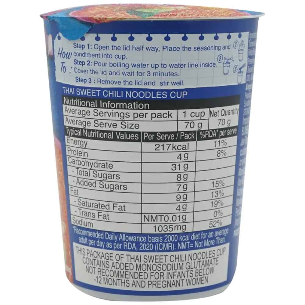 BLUE DRAGON-Thai Sweet Chilli-Noodles Cup-70g