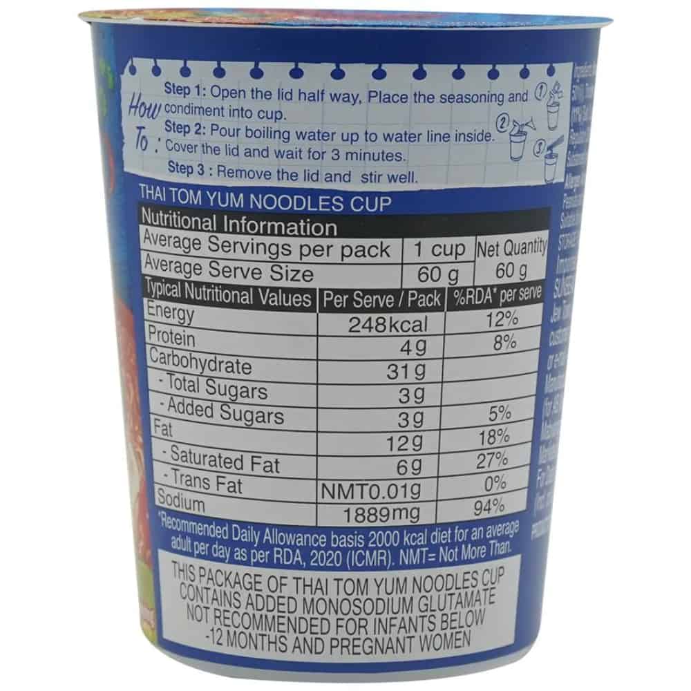 BLUE DRAGON-Thai Tom Yum Flavour-Noodles Cup-70g