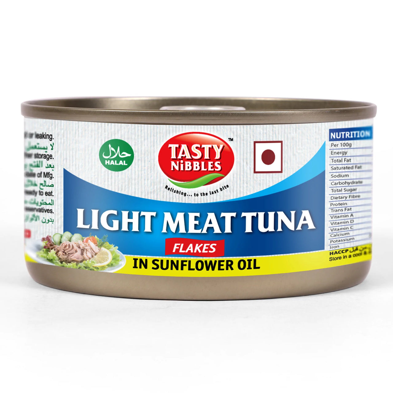 TASTY NIBLLES-Canned Tuna Flakes- Light Meat In Sunflower Oil-185g