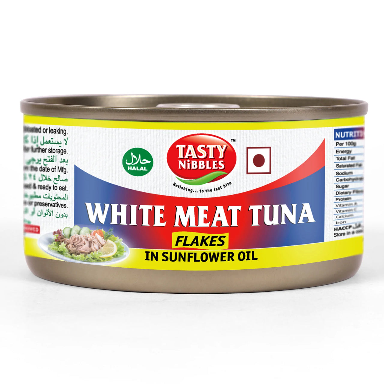 TASTY NIBBLES-Canned Tuna Flakes-White Meat In Sunflower Oil-185g