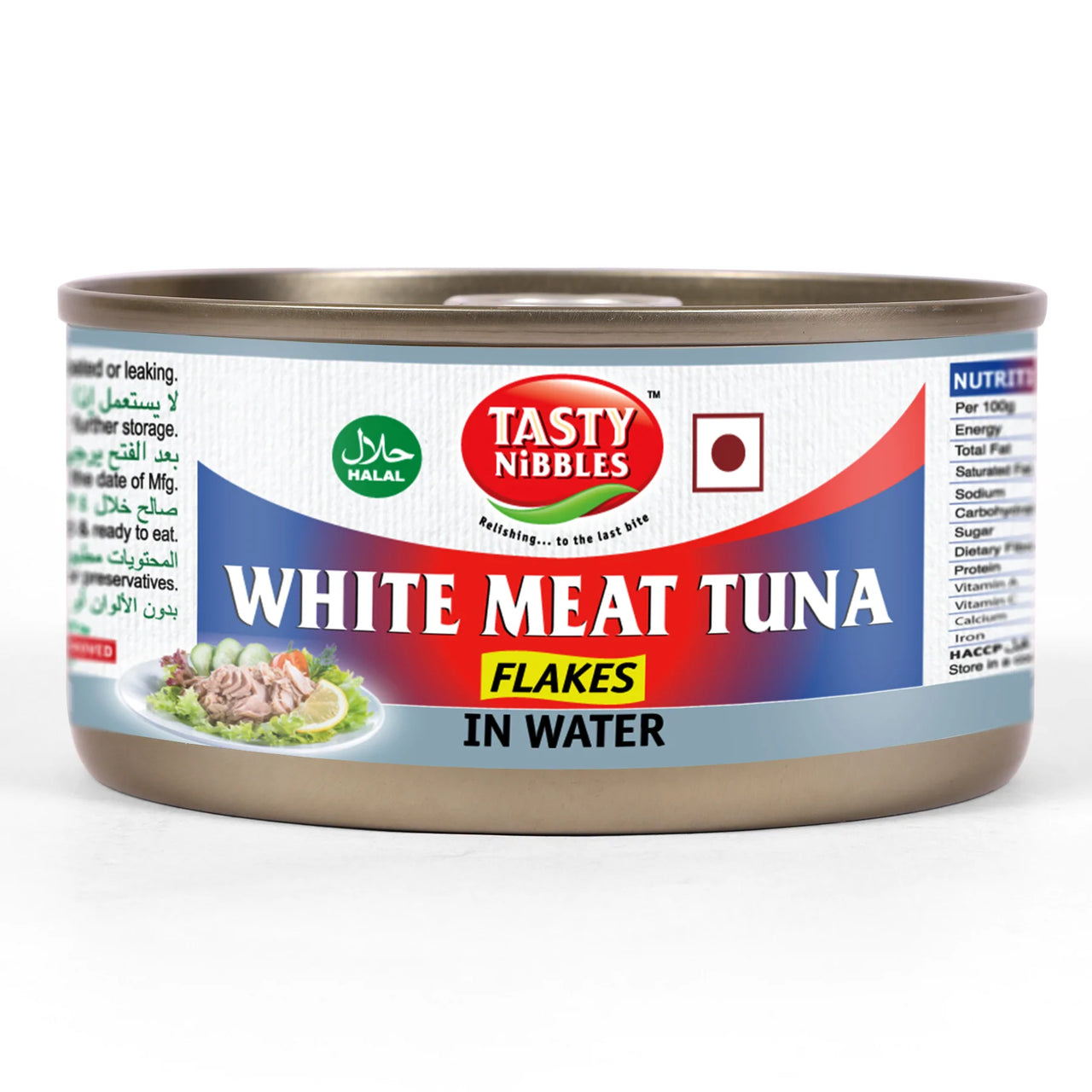 TASTY NIBBLES-Canned Tuna Flakes-White Meat In Water-185g