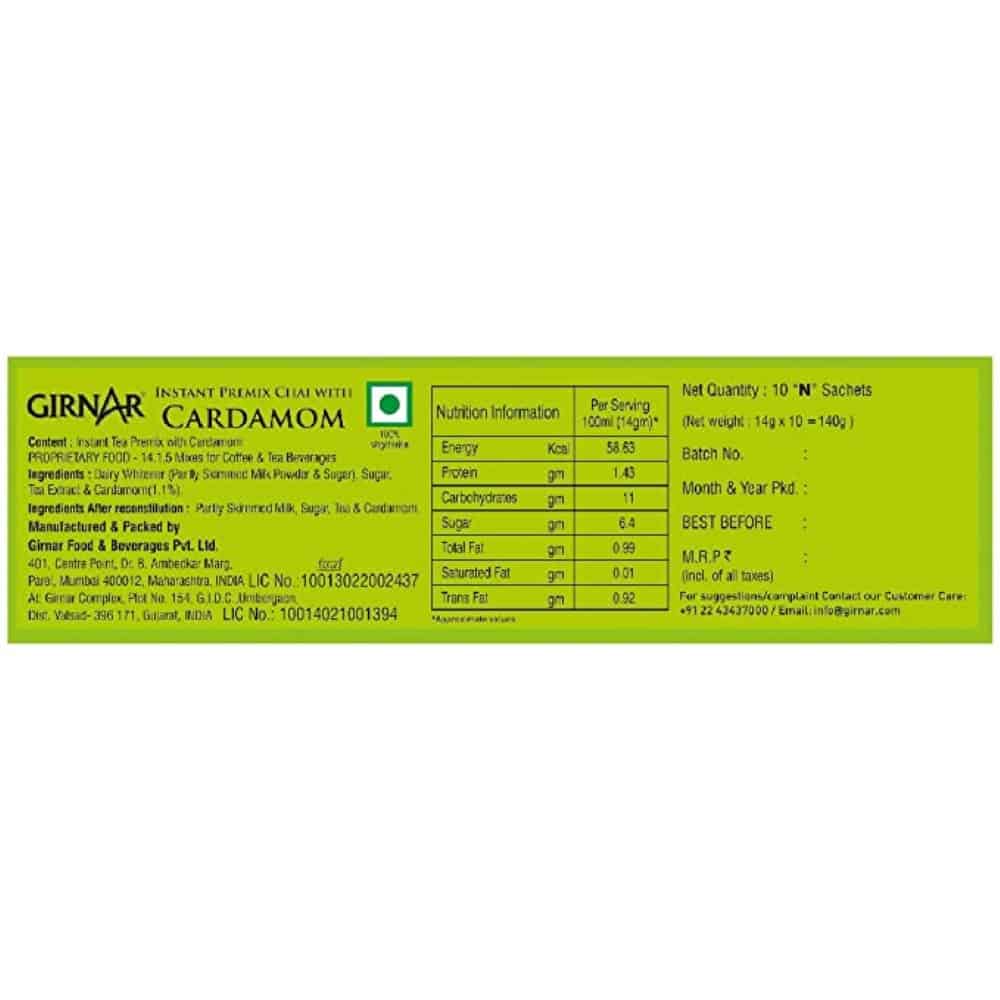 GIRNAR- Instant Premix With Cardamom -10 Sachets