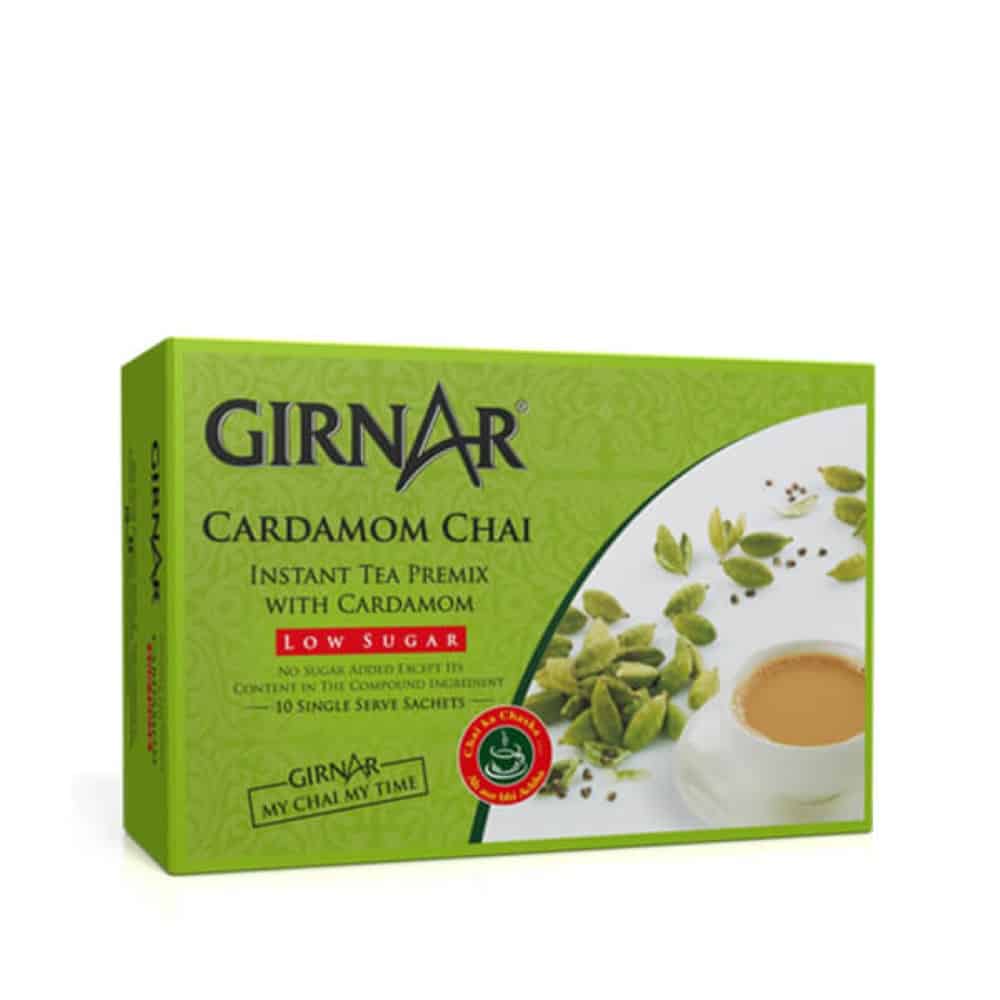 GIRNAR- Instant Premix Cardamom-Low Sugar-10 Sachets