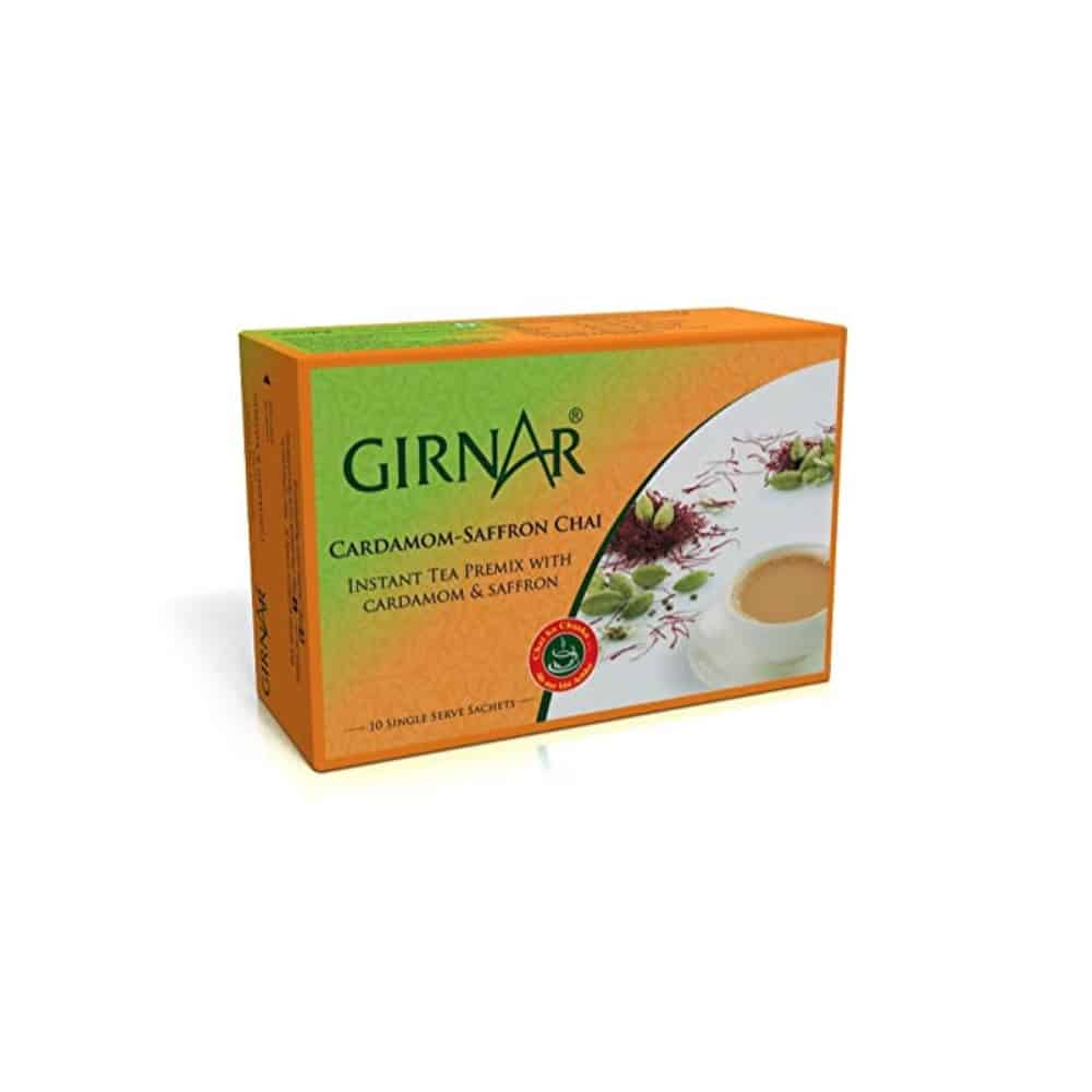 GIRNAR- Instant Premix Tea With Cardamom - Saffron -10 Sachets