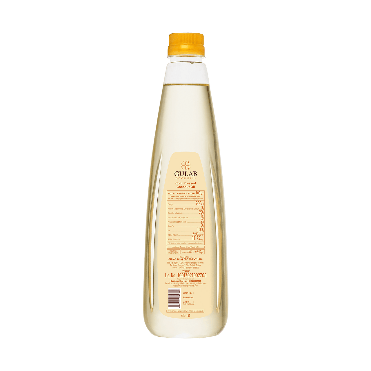 GULAB - COLD PRESSED COCONUT OIL 1 Ltr