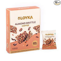 Thumbnail for LOYKA Almond Brittle Coffee Choco Box-14 Pcs Premium Chocolate Gift Hamper Choco & Nut Dryfruit Delicacy Roasted California Almonds (40%),Dark Choco,Salted Caramel & Coffee Any-Time Snack,204 Grams