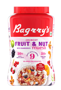 Thumbnail for Bagrry's - Crunchy Fruit & Nut Muesli with Cranberries 1kg Jar