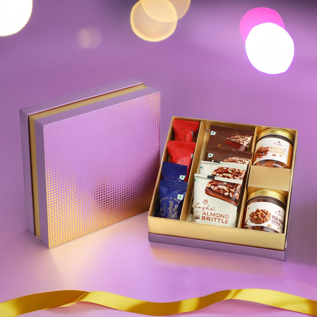Loyka Disco Lights Gift Box-Assorted Premium Chocolate & Nuts Hamper for any occasion