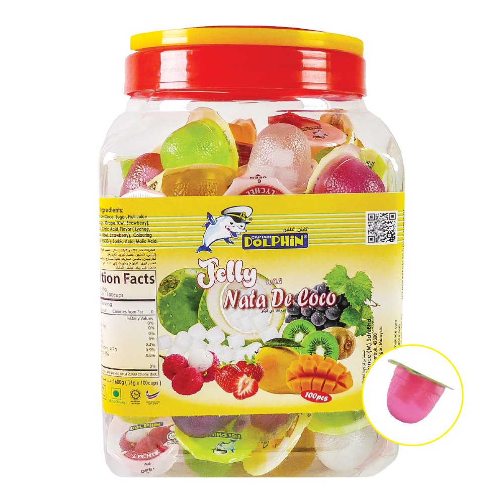 Dolphin-Jelly Assorted-16gx100pcs-Jar