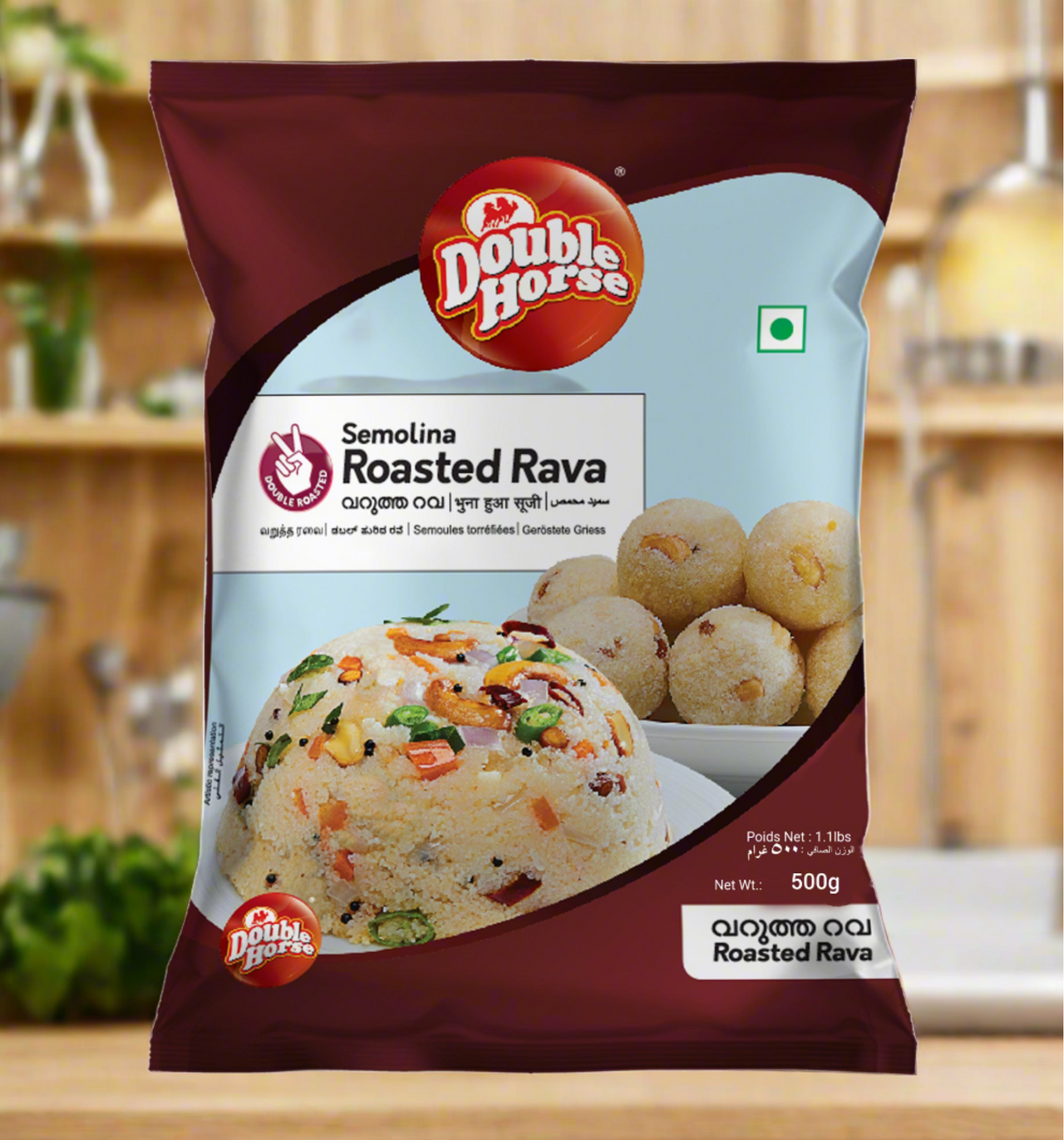 DOUBLE HORSE-Double Roasted Rava 500gm