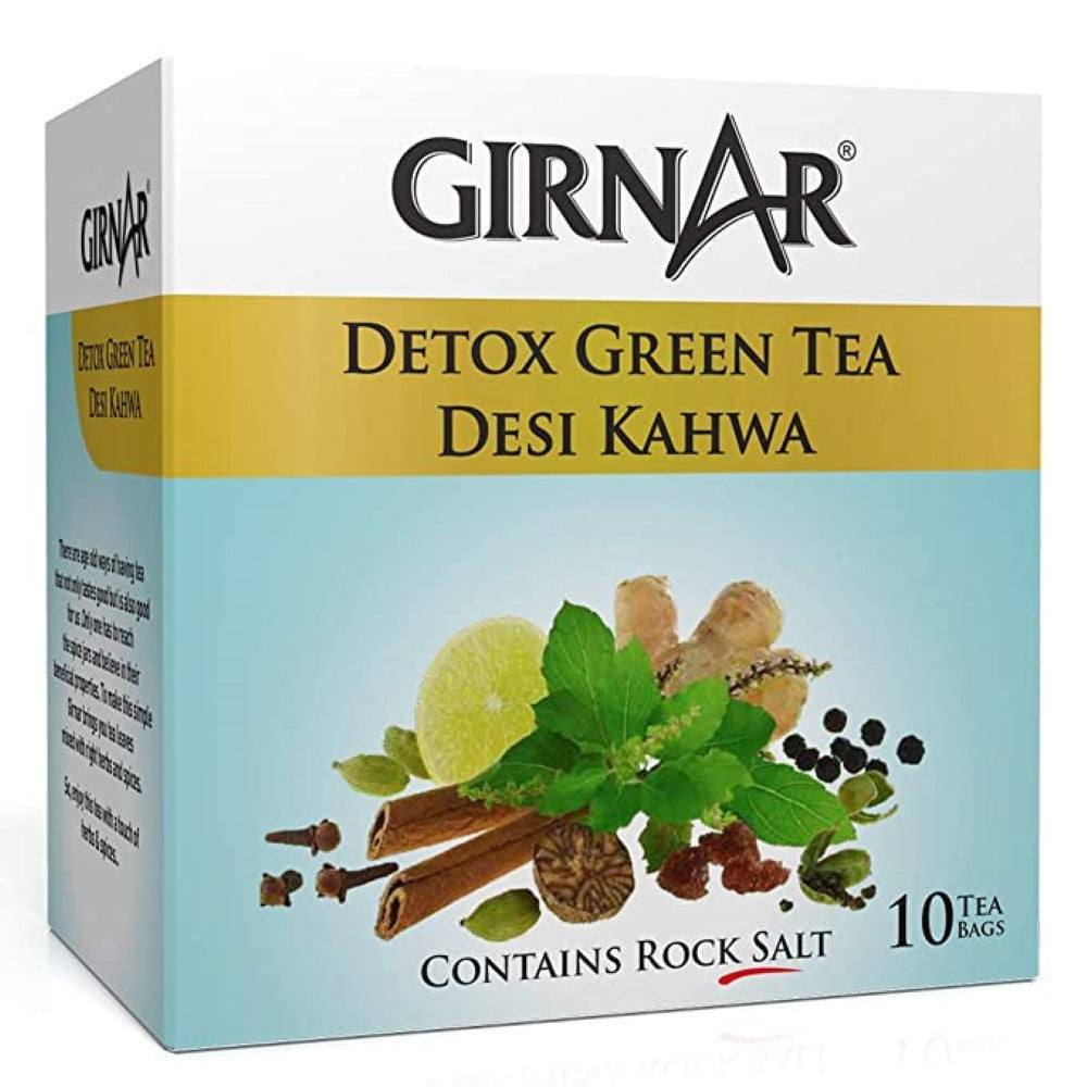 GIRNAR-Detox Green Tea (Desi Kahwa)-10 Tea Bags-25g