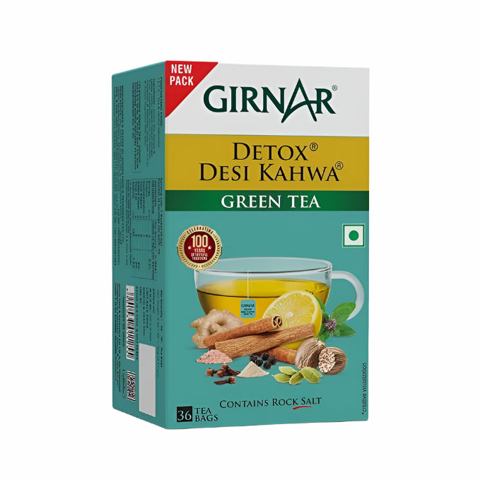 GIRNAR-Detox Green Tea – Desi Kahwa (36 Tea Bags)-90g