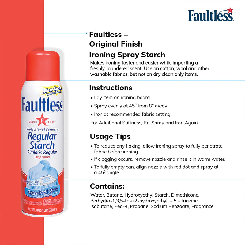 FAULTLTESS-Heavy Hold-Starch-567g-Spray