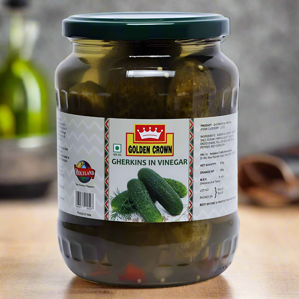 GOLDEN CROWN-Gherkins-Whole-Jar-670ml