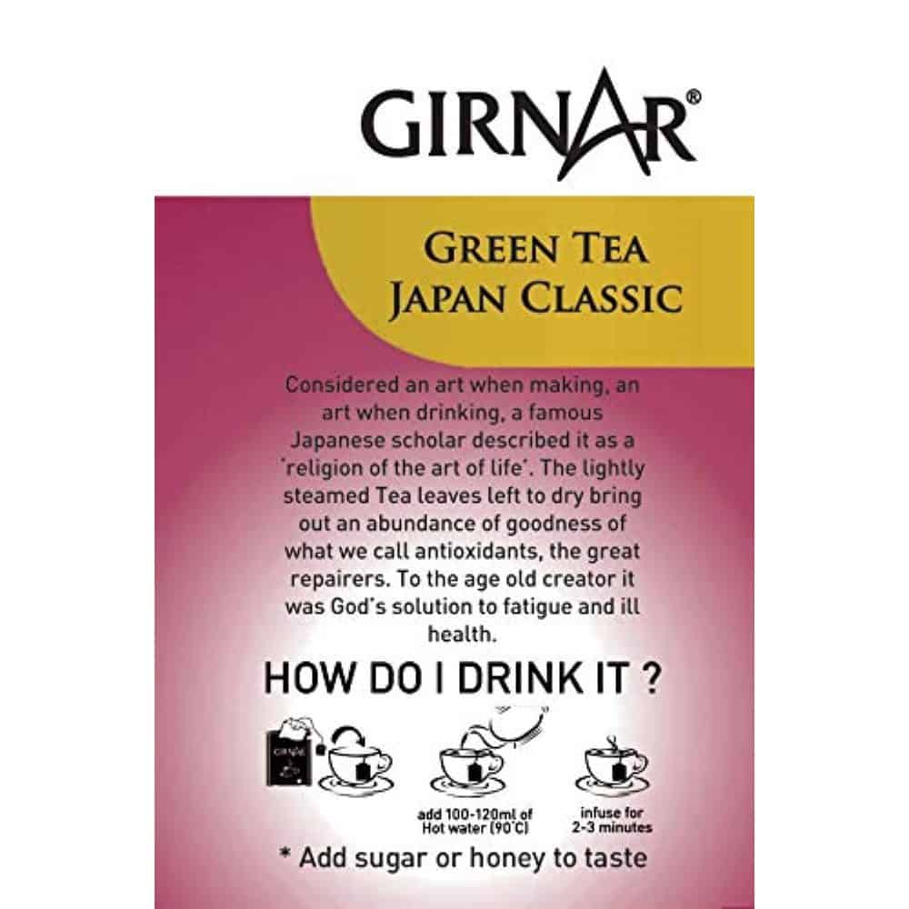 GIRNAR- Green Tea Japan Classic -10 Tea Bags