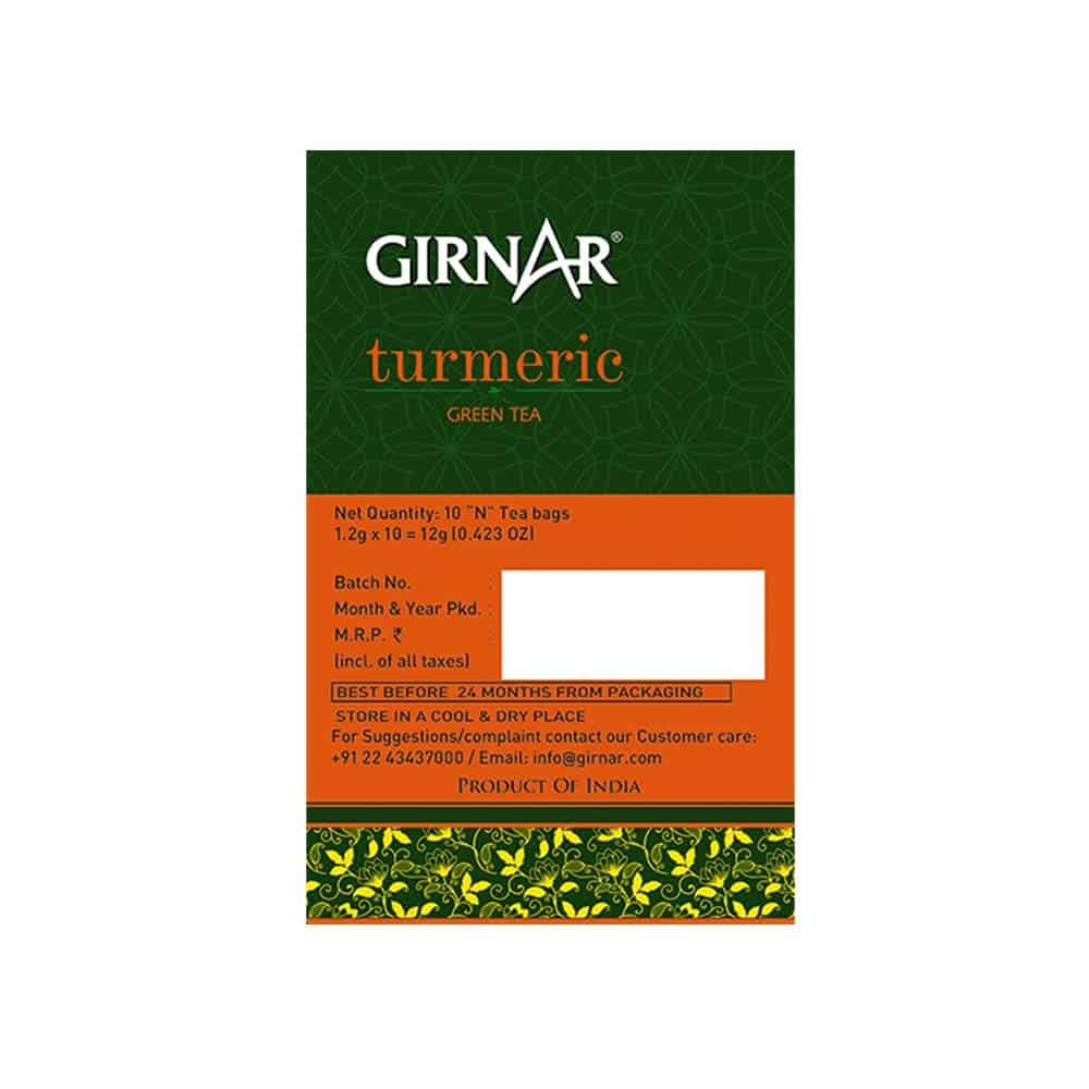 GIRNAR- Green Tea with Turmeric -10 Tea Bags