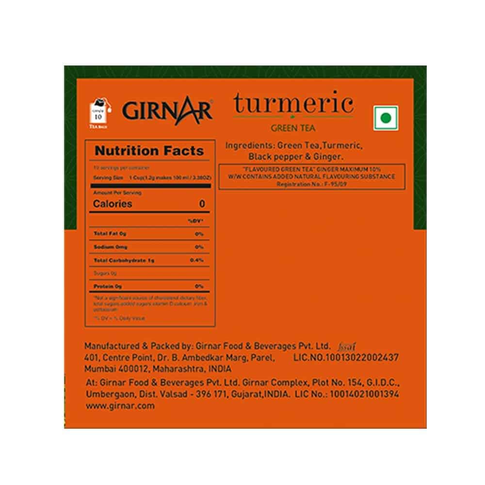 GIRNAR- Green Tea with Turmeric -10 Tea Bags