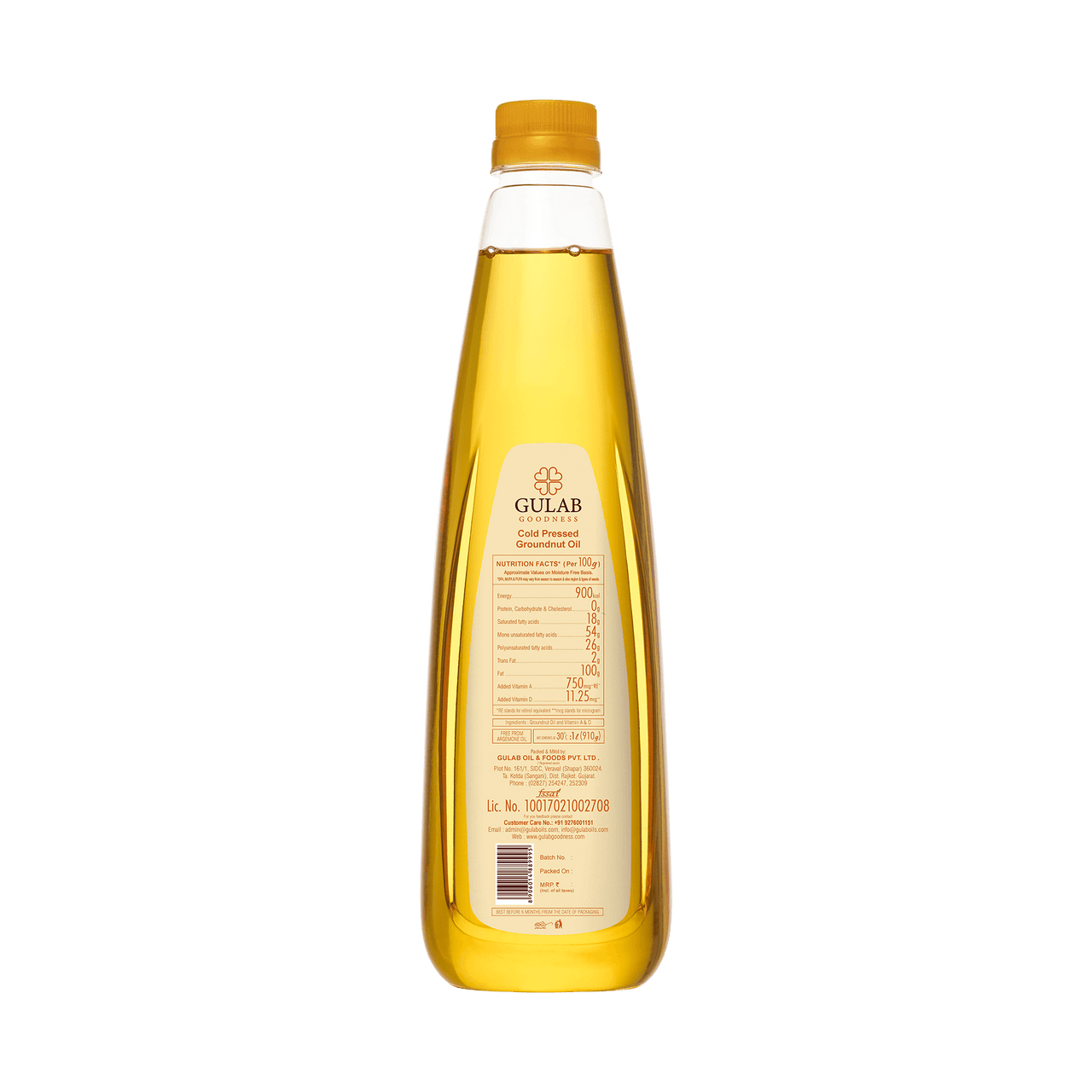 GULAB - COLD PRESSED GROUNDNUT OIL 1 LITER