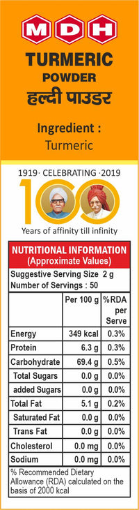 Thumbnail for MDH Turmeric/Haldi Powder 100gm