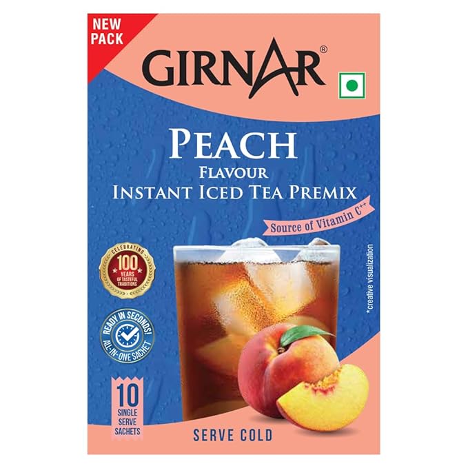 GIRNAR-Instant Iced Tea Premix – Peach Flavour - 10 Sachets