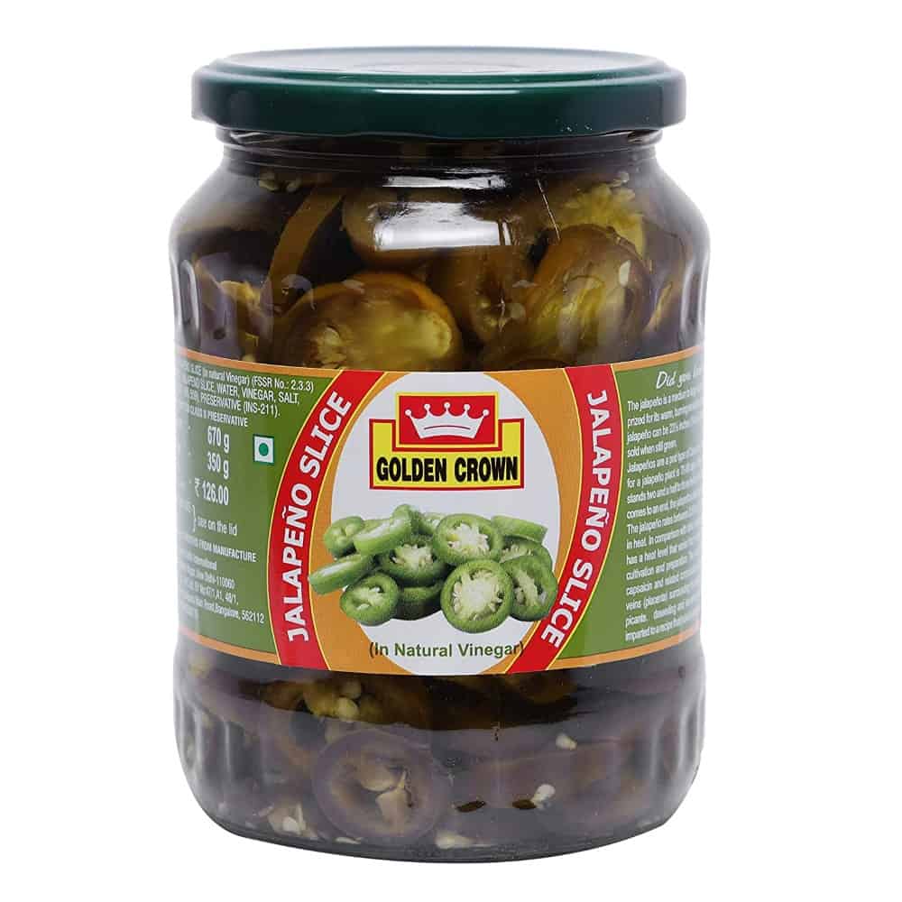 GOLDEN CROWN-Jalapeno Slices-670gm (Pack of 12 Pcs)