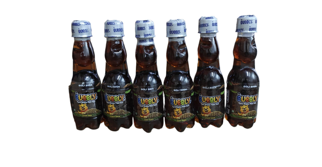 BUBBLY - Jeera Goli Soda 200ml (Pack of 6 Pcs)