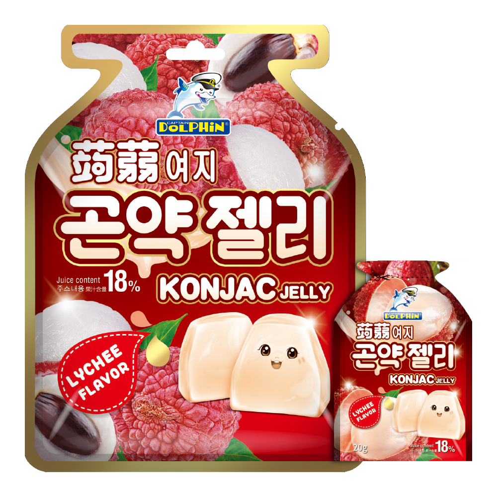 Dolphin-Konjac Jelly-Lychee-20g x15pcs