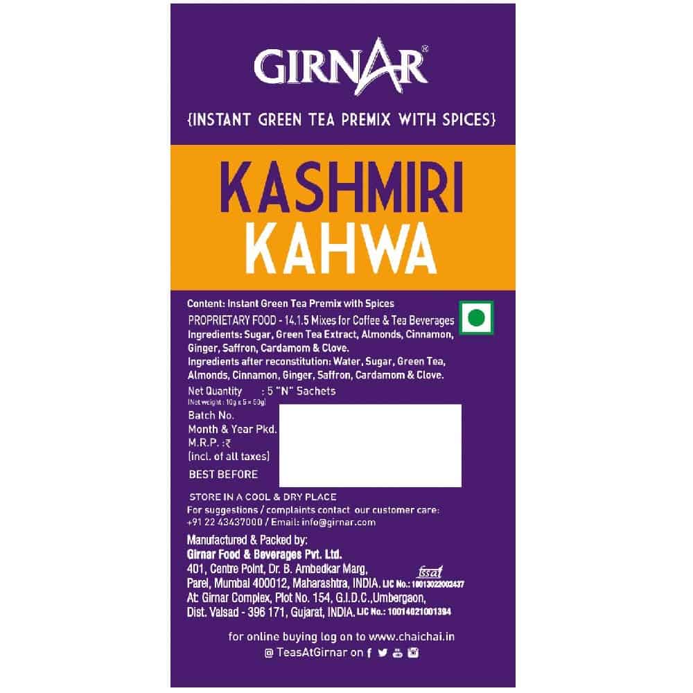 GIRNAR- Instant Premix Kashmiri Kahwa -5 Sachets