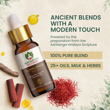 Kumkumadi Oil 10ml | Ayurvedic facial Oil for Radiant | Glowing Skin