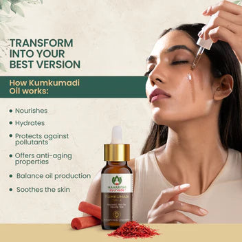 Kumkumadi Oil 10ml | Ayurvedic facial Oil for Radiant | Glowing Skin