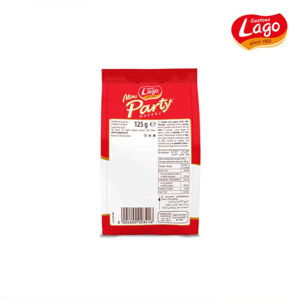 LAGO GASTONE-Mini Party Wafers-Hazelnut Cream-125g