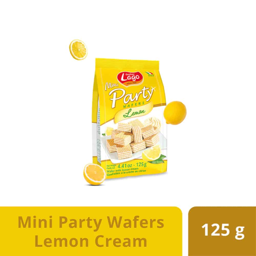 LAGO GASTONE-Mini Party Wafers-Lemon Cream-125g