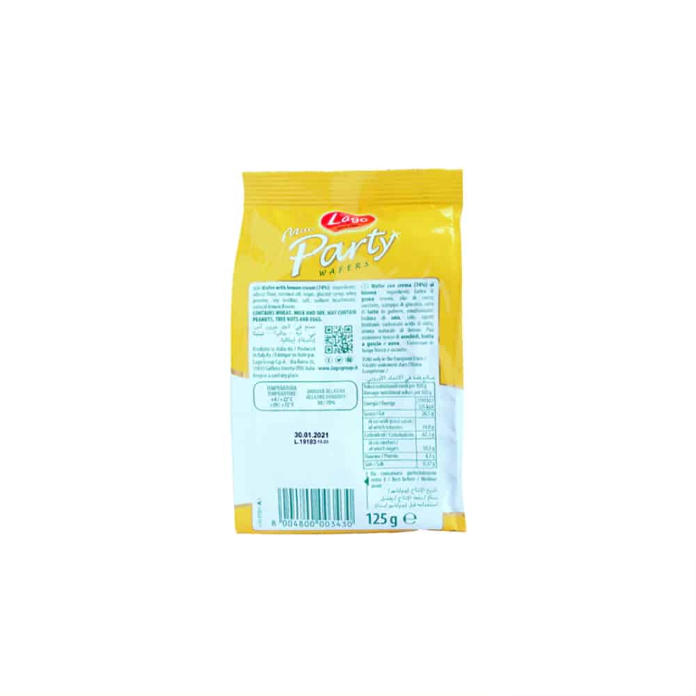 LAGO GASTONE-Mini Party Wafers-Lemon Cream-125g