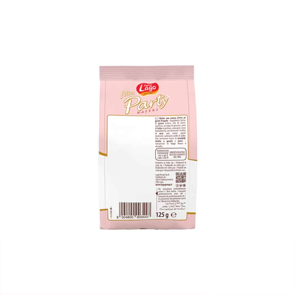 LAGO GASTONE-Mini Party Wafers-Strawberry Cream-125g