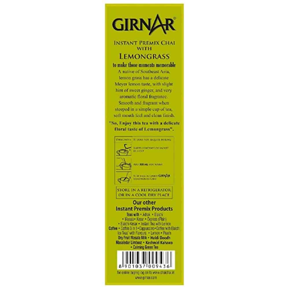 GIRNAR-Instant Premix Lemongrass Chai -10 Sachets