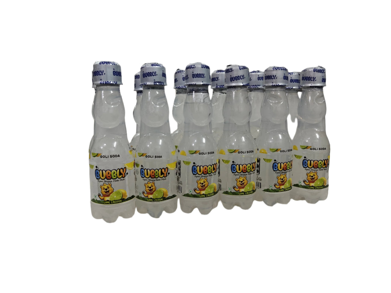 BUBBLY - Lime Lagoon Goli Soda 200ml (Pack of 24 Pcs)