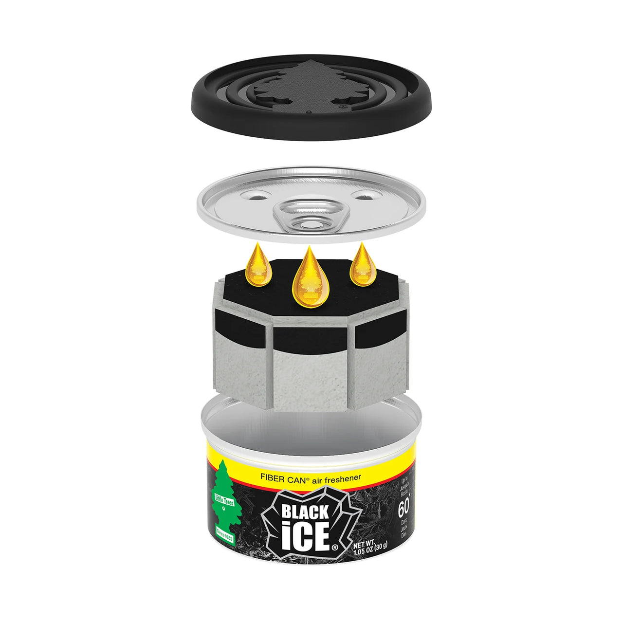 LITTLE TREES- Fiber Can-Black Ice-1 piece-30g