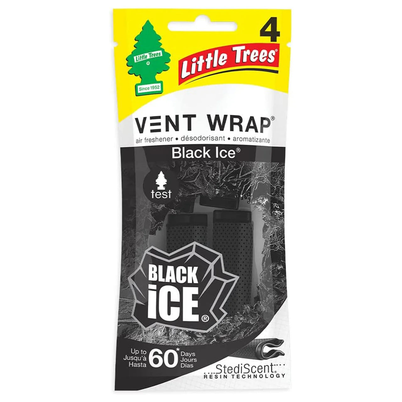 LITTLE TREES-Vent Wrap-Black Ice- 4 pcs in 1 pack