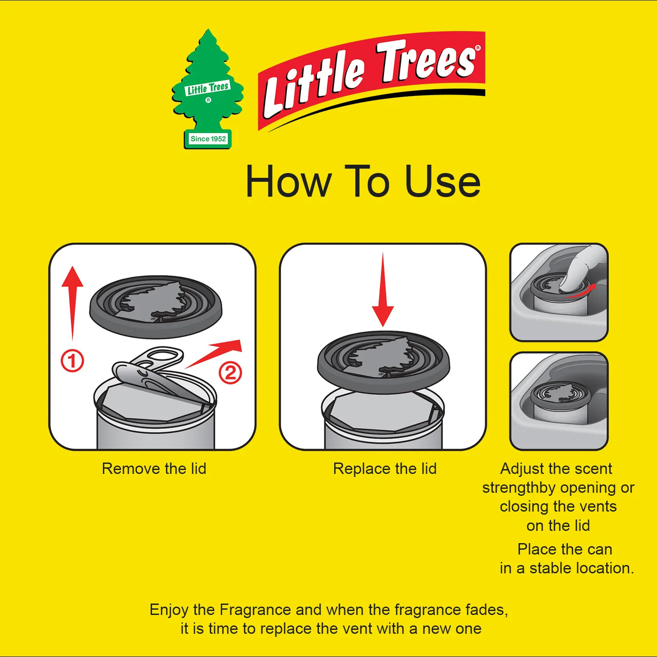 LITTLE TREES-Fiber Can-New Car Scent -1 piece-30g