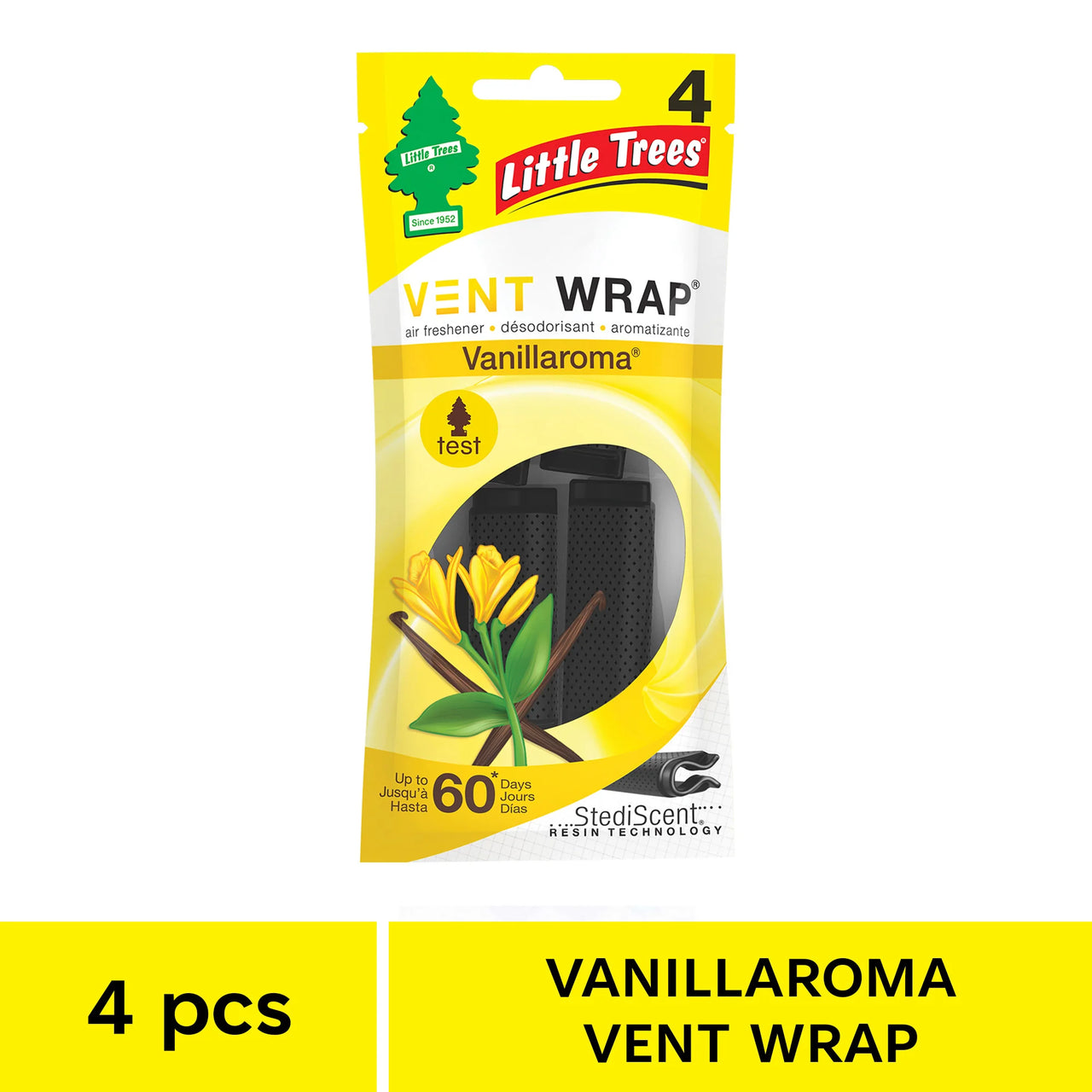 LITTLE TREES-Vent Wrap-Vanilla Aroma- 4 pcs in 1 pack
