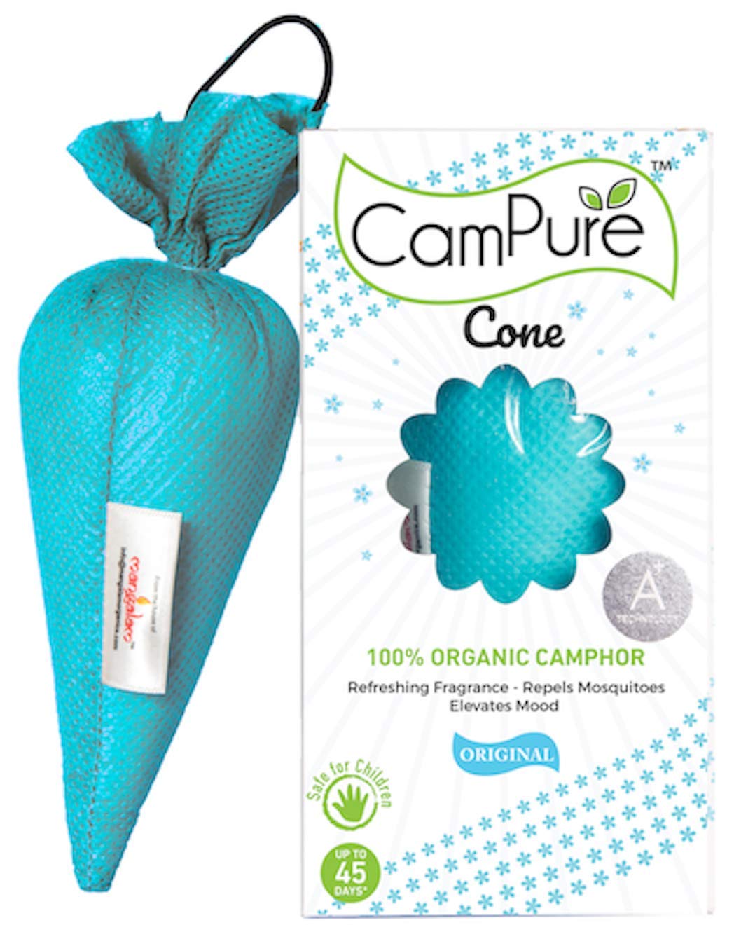 Mangalam CamPure-Camphor Cone (Original) - Room, Car and Air Freshener & Mosquito Repellent